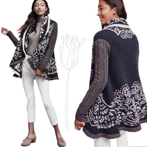 Sleeping on Snow Anthropologie Cardigan Wool Jacket - Picture 1 of 15